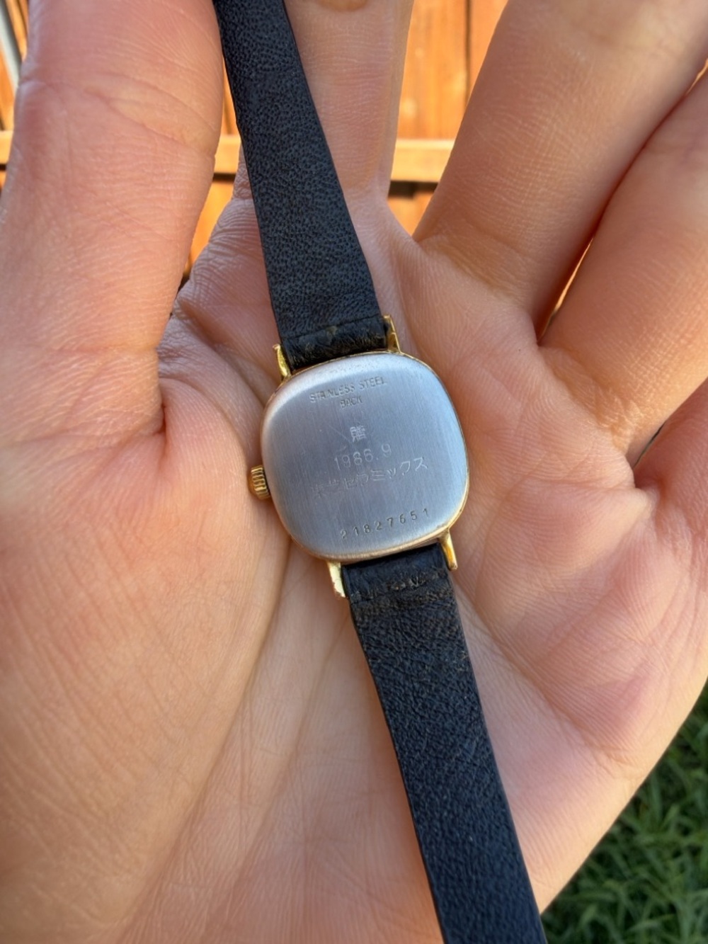 Longines Gold Square Dial with Black Leather Band - Picture 3 of 4
